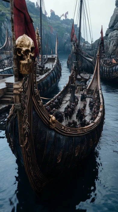 Viking Ships at Kattegat