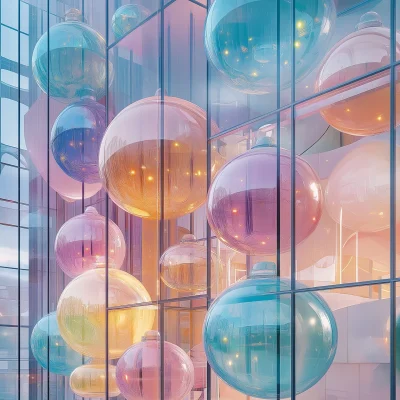 Colorful Glass Sphere Building