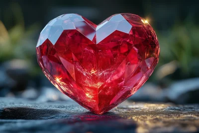 Glowing Red Heart