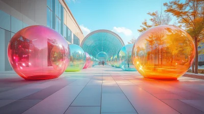 Colorful Glass Sphere Building