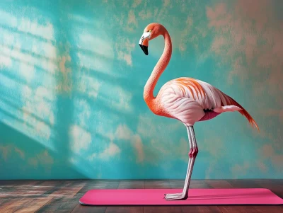 Elegant Flamingo Yoga