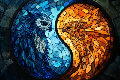 Stained Glass Yin Yang