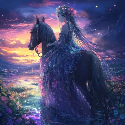 Dark Princess on Horse