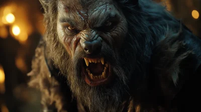 Grotesque Werewolf Howling