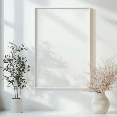 White Photo Frame on Wall