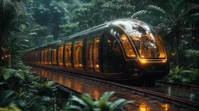 Futuristic Jungle Train