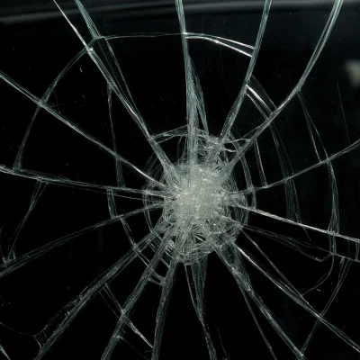 Shattered Windshield Close Up