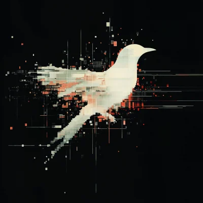 Abstract Pixel Bird