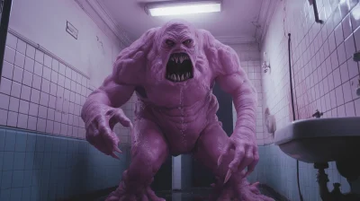 Giant Pink Humanoid Monster