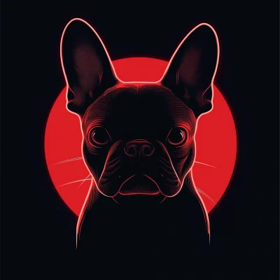 Squid Game French Bulldog Silhouette