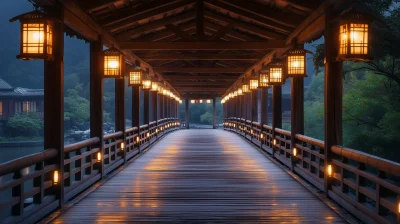 Miao Village Night Bridge