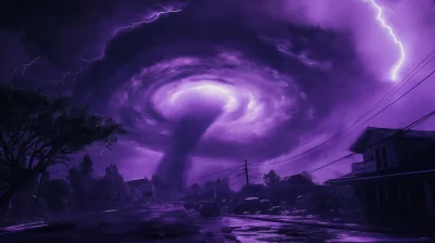 Purple Hurricane and Thunderstorm