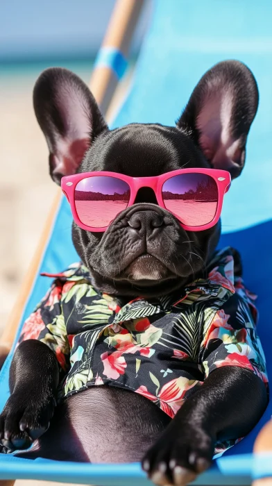 Beach Time Bulldog