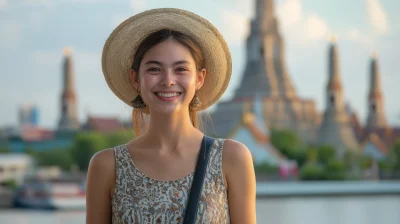 Tourist at Wat Arun