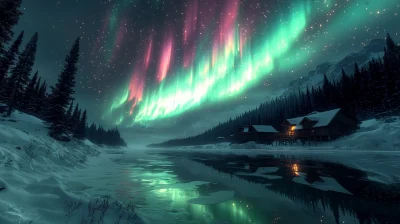 Enchanted Aurora Landscape