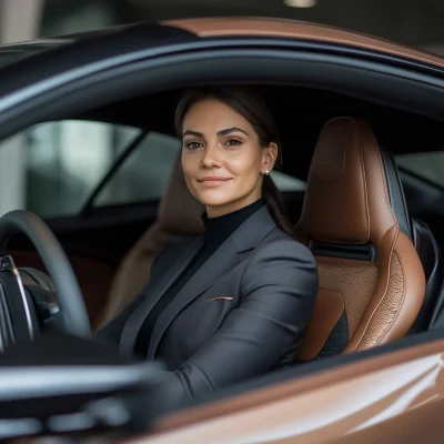 Businesswoman in Car