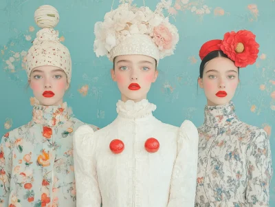 Models in Cy Twombly Fashion