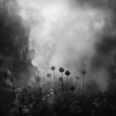 Ethereal Black and White Landscape