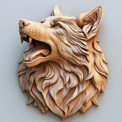 Wolf Wall Sculpture