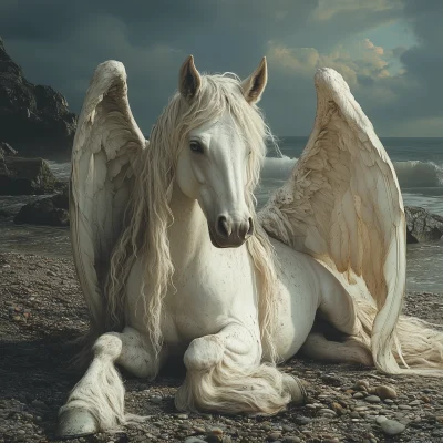 Old Pegasus on the Beach