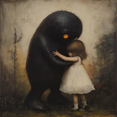 Little Girl and Monster