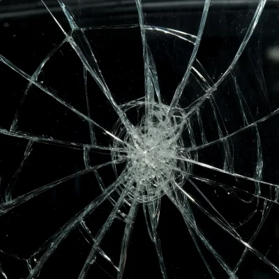 Shattered Windshield Close-Up