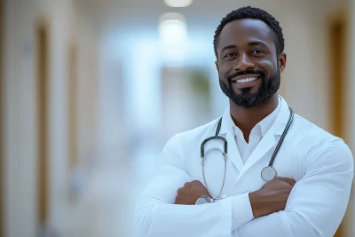 Smiling Doctor In Hospital