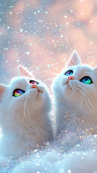 Sparkling Kawaii Cats