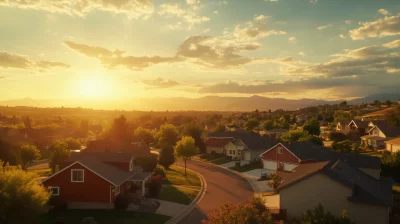 Idyllic Neighborhood at Sunrise