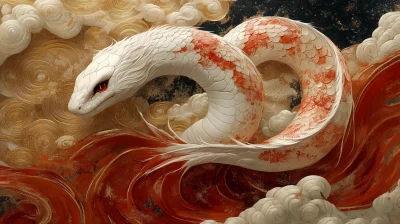 Elegant White Snake Dance