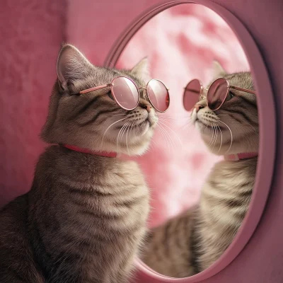 Chic Cat Reflection