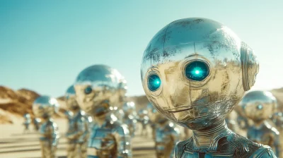 Bizarre Robotic Alien Army