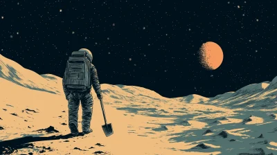 Astronaut on an Alien Moon