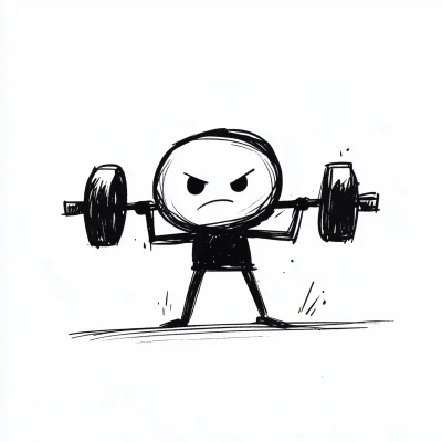 Stickman Lifting Weights