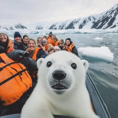 Polar Bear in a Boat