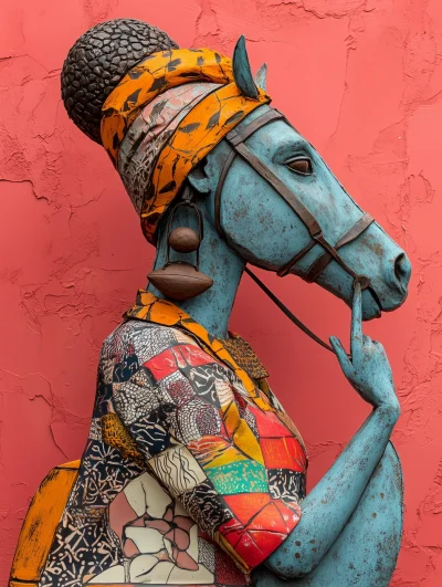 African Woman on Horse