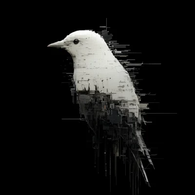 Abstract Pixel Bird