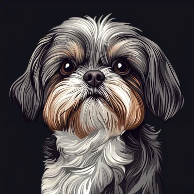 Shih Tzu Portrait Design