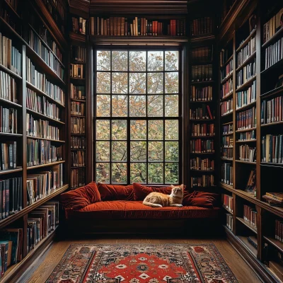 Antique Library Interior