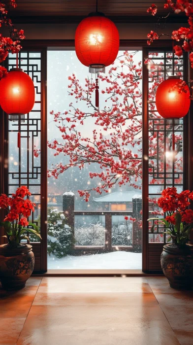 Chinese New Year Room Background