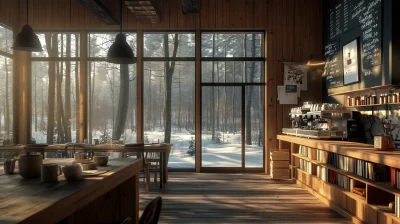 Cozy Winter Coffee Shop