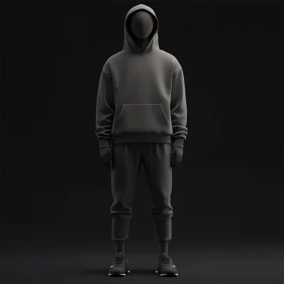 Mannequin in Black Sweatsuit