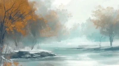 Winter Landscape Painting