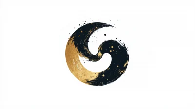 Minimalistic Ying Yang Logo