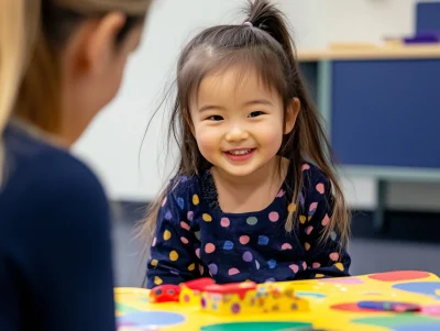 Smiling Girl with Toy