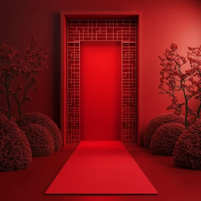 Red Door Frame