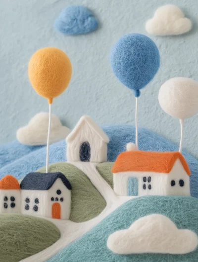 Whimsical Cloud Town