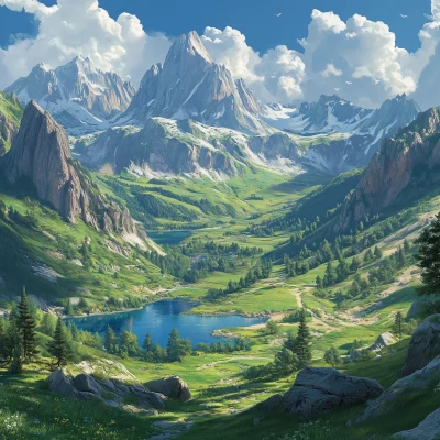 Serene Valley Landscape