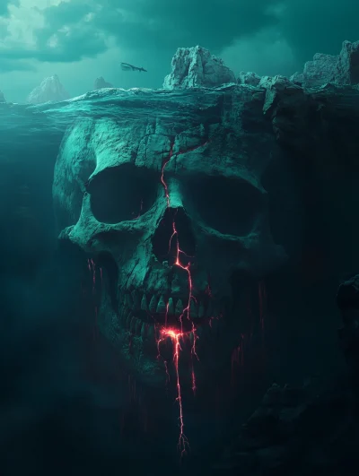 Submerged Skull