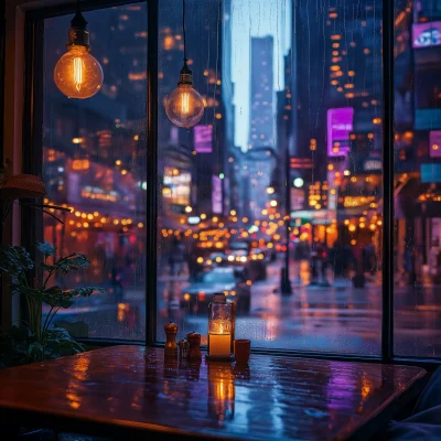 Rainy Cafe Window